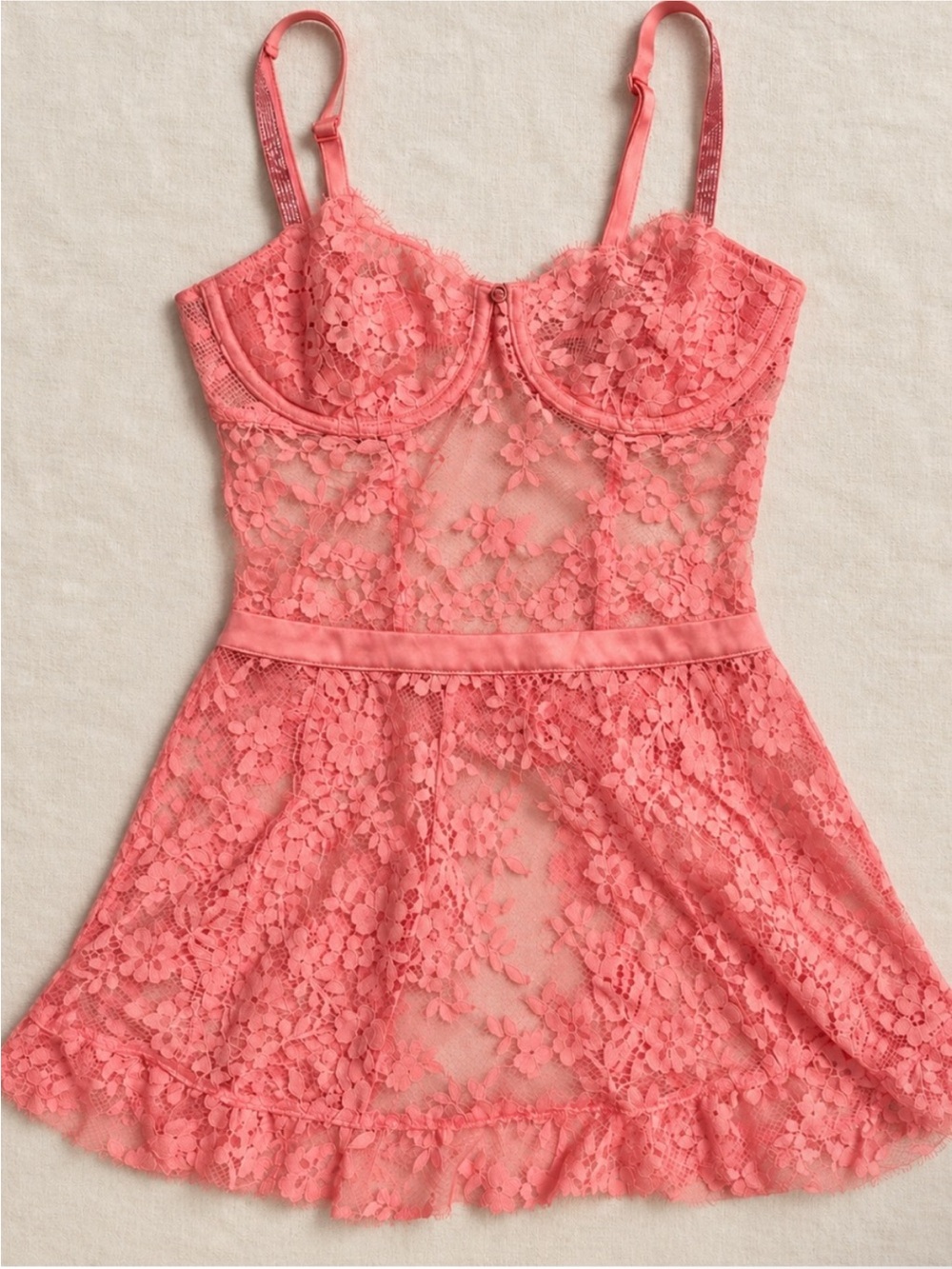 New! Victoria’s Secret Wicked Twinkle Lace Unlined Apron Lingerie 34255